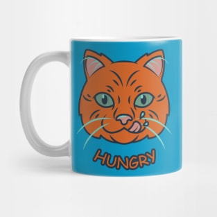 hungry orange cat Mug